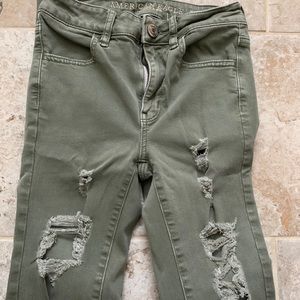 american eagle super stretch high rise jeans